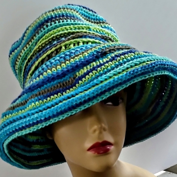 NWT Eco-friendly Cotton Retro Versatile Crochet Flapper Hat main image 8